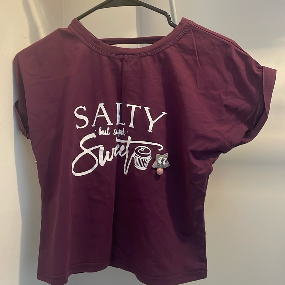 Purple top “salty hut super sweet”
